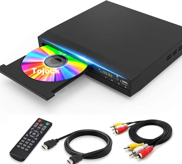 9.5" Portable DVD Player with 7.5" Swivel Display Screen, 5-Hour Built-in Rechargeable Battery, Car DVD Player,Supports SD Card/USB/CD/DVD and Multiple Disc Formats, High Volume Speaker