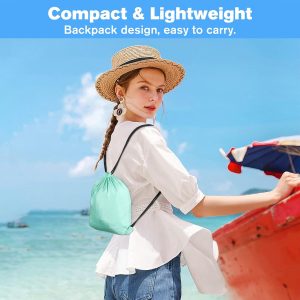 Beach Blanket Waterproof Sandproof Large Beach Mat 79" X 87", Quick Drying Durable Portable Lightweight Outdoor Nylon Picnic Blanket for Travel Camping Hiking, Green