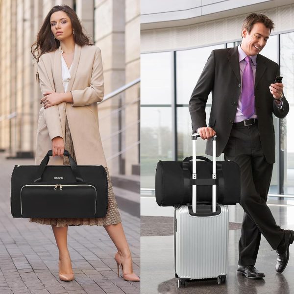 Garment Bags for Travel, Convertible Garment Bag with Detachable Hanging Suit Bag, Carry on Travel Duffel Bag with Shoulder and Backpack Straps, Luggage Dress Bag with 2 Shoes Cover, Men,Women - Image 9
