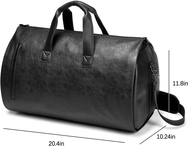 Garment Duffle Bags for Travel, Bukere Convertible Carry on Garment Duffel Bag for Men Women, Shoe Compartment, 2 in 1 Hanging Dress Suitcase Suit Travel Bags, Midnight Grey - Image 2